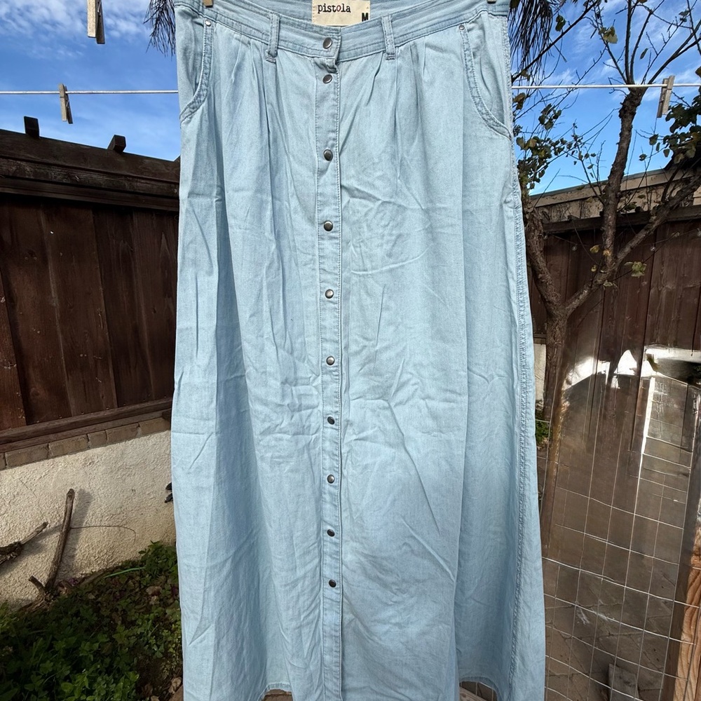 Pistola Sky Blue Maxi Skirt